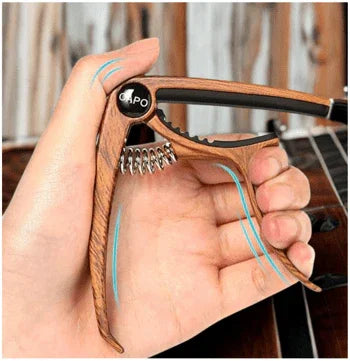Black wood Guitar Capo for electric guitars - Hero guitar deals