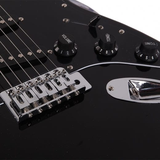 Glarry GST black Electric Guitar w/20W Amplifier