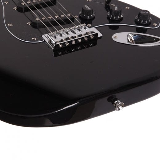 Glarry GST black Electric Guitar w/20W Amplifier