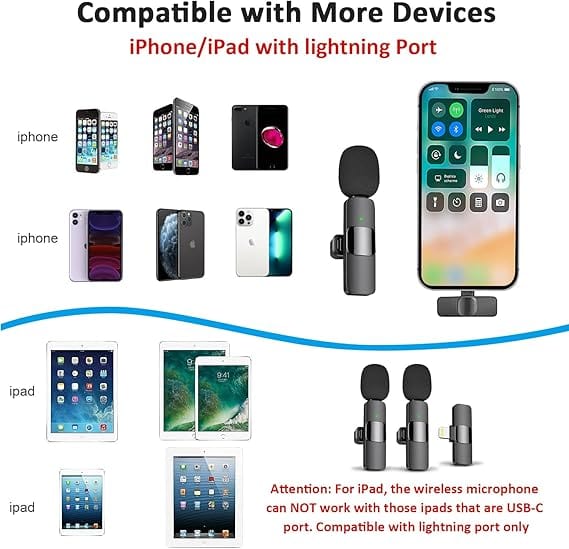 lavalier wireless microphone for android/iphone