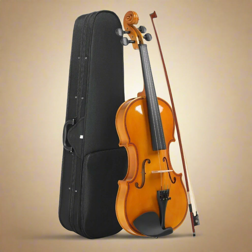 Natural glarry 4/4 Violin bow rosin & bag Hero guitars