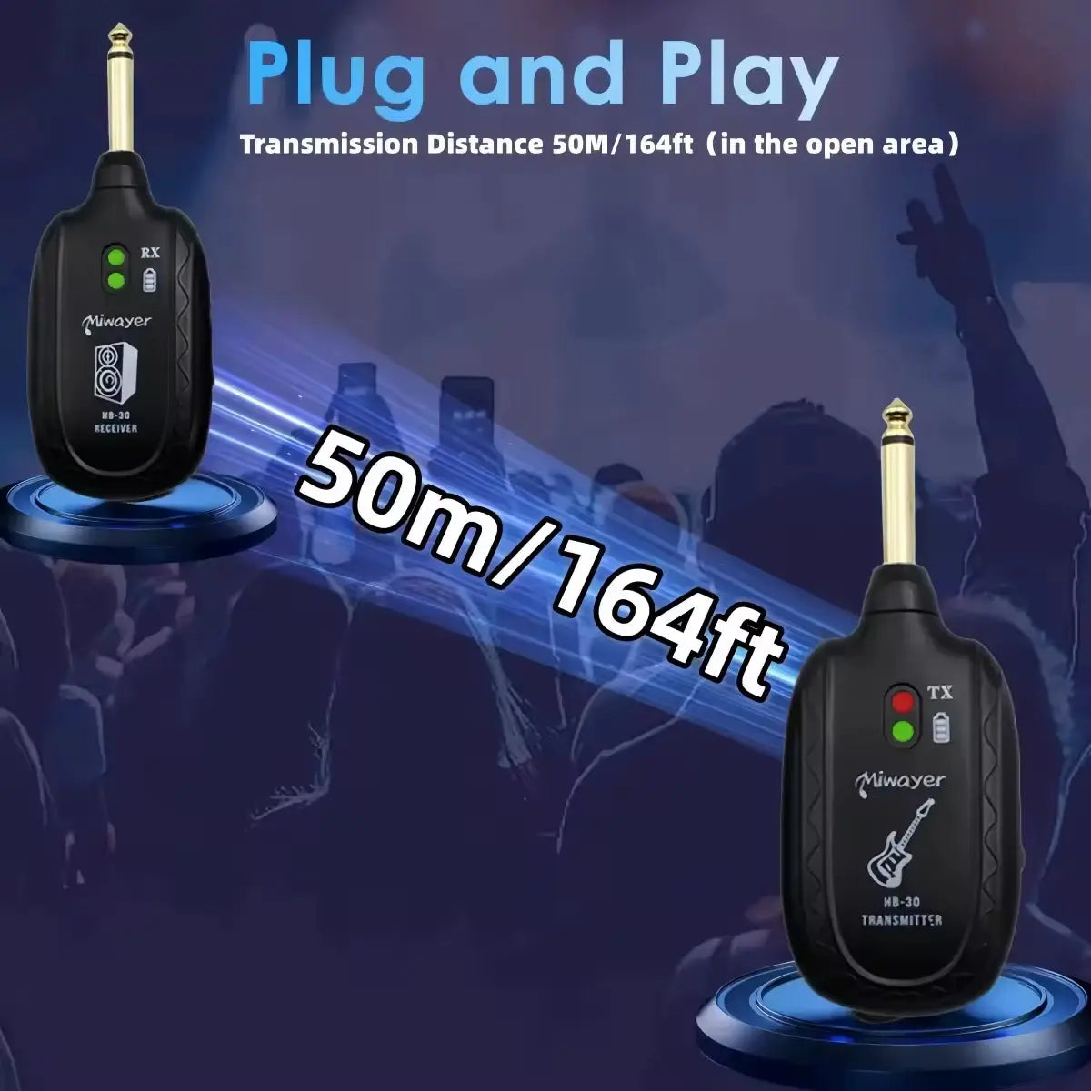 Electric Guitar Wireless Receiver System – Low Latency, Clear Tone