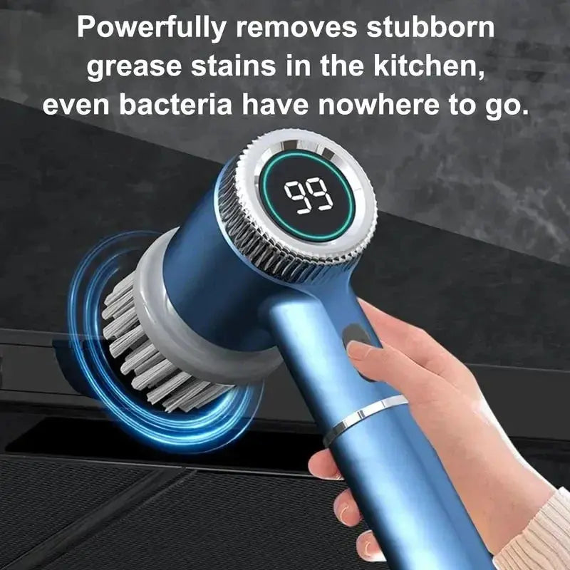 Electric Pot Brush Charging Cleaning Dishwashing Brush Multi-functional Handheld Wireless Charging Pot Brush Kitchen Magic