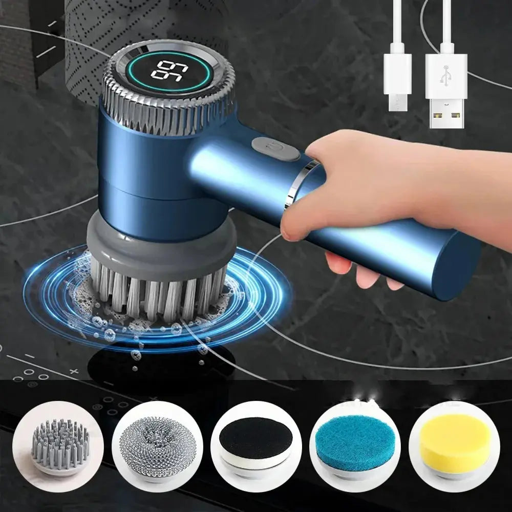 Electric Pot Brush Charging Cleaning Dishwashing Brush Multi-functional Handheld Wireless Charging Pot Brush Kitchen Magic
