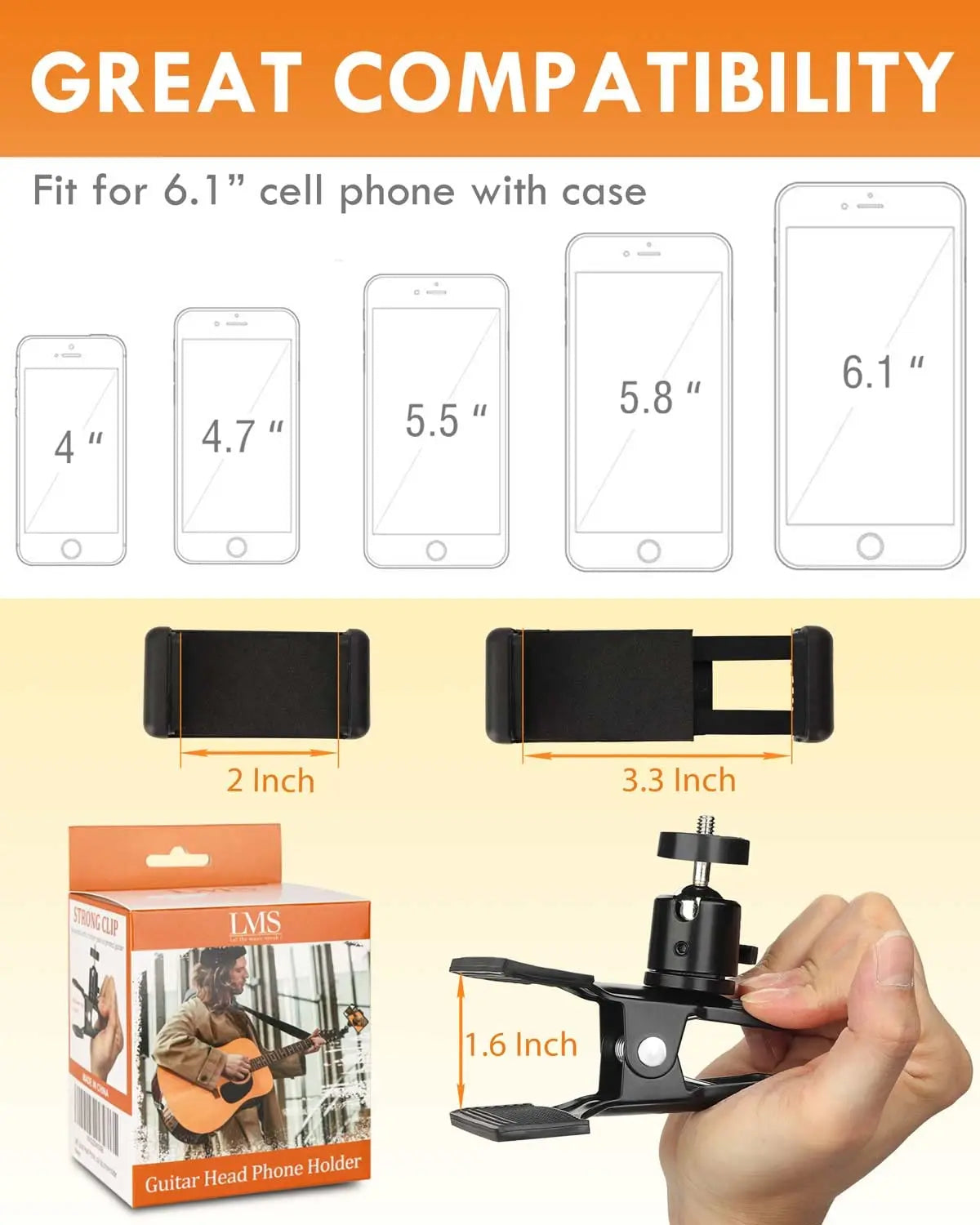 Guitar Phone Holder – Phone Stand for Guitar Practice & Recording Hero guitar deals