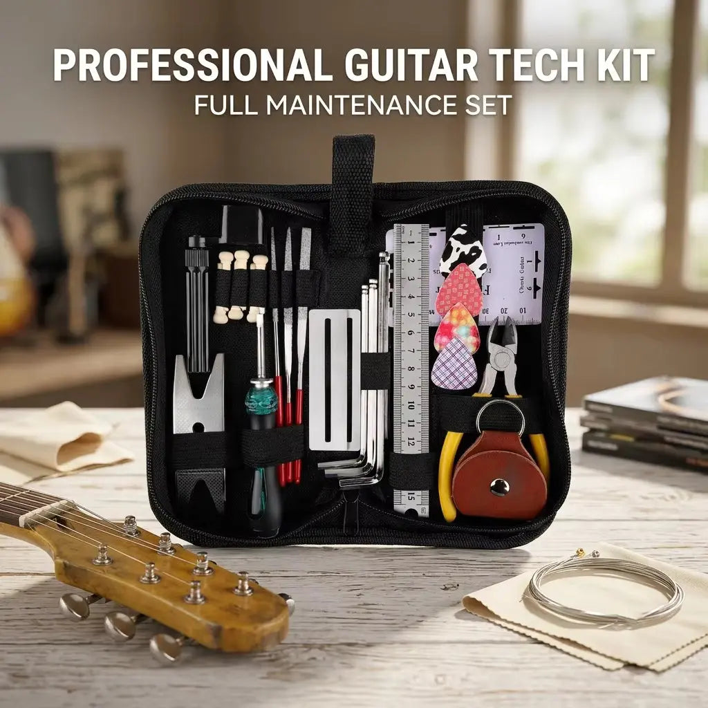 Guitar Truss Rod Adjustment Tool Kit - Complete Restringing & Action Setup Tools