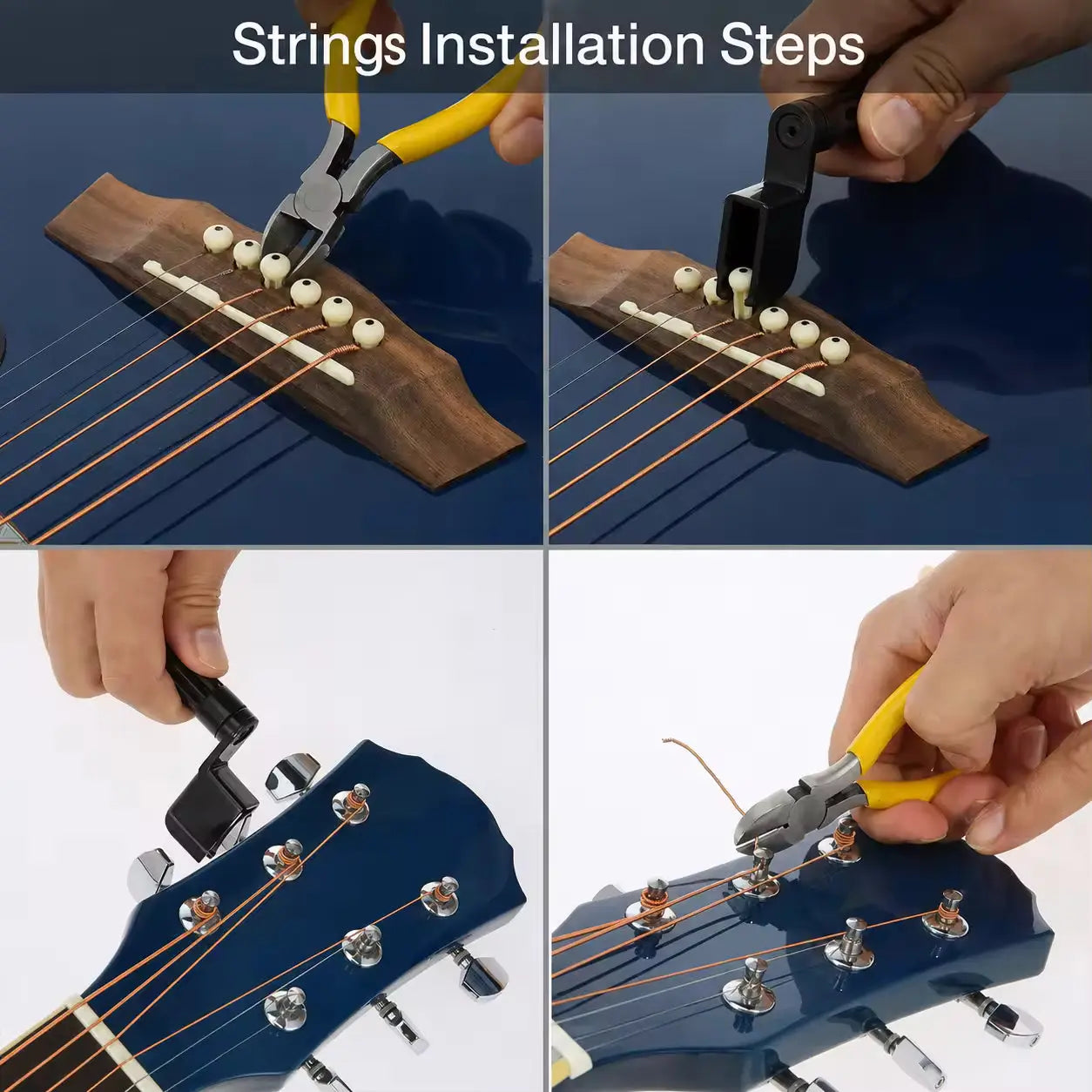 Guitar Truss Rod Adjustment Tool Kit - Complete Restringing & Action Setup Tools