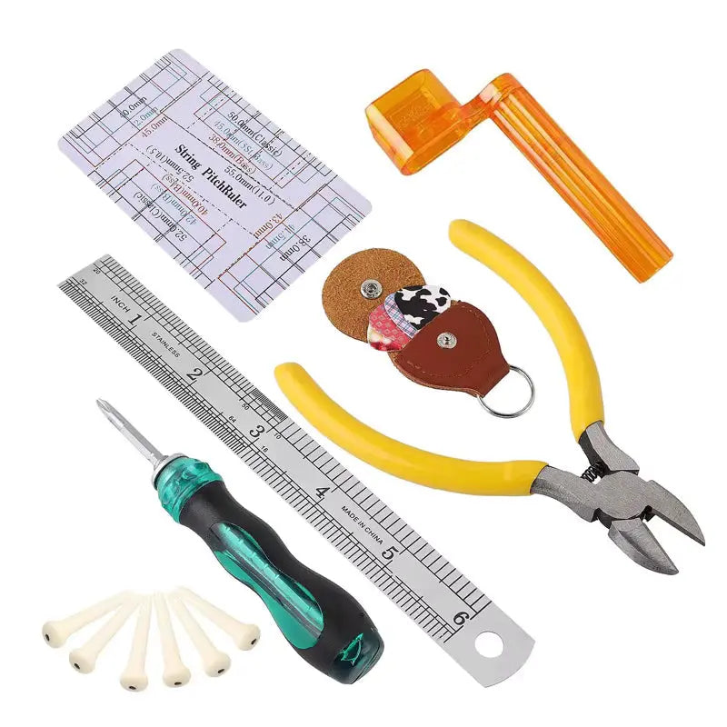 Guitar Truss Rod Adjustment Tool Kit - Complete Restringing & Action Setup Tools