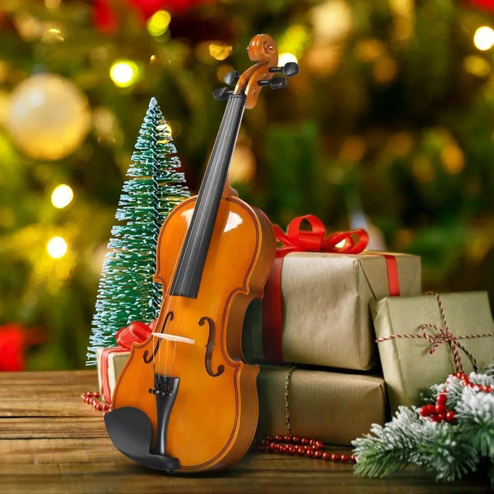 Natural glarry 4/4 Violin bow rosin & bag Hero guitars