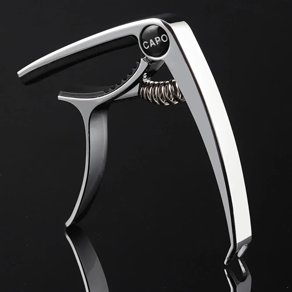 matte silver guitar capos
