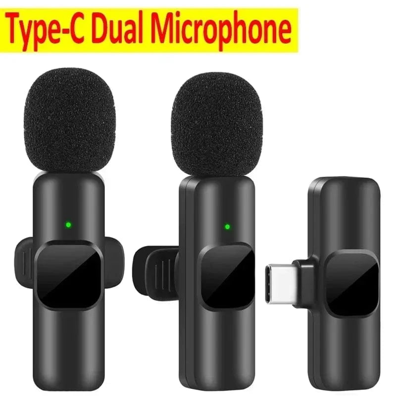 2 in 1 lavalier wireless microphone type c