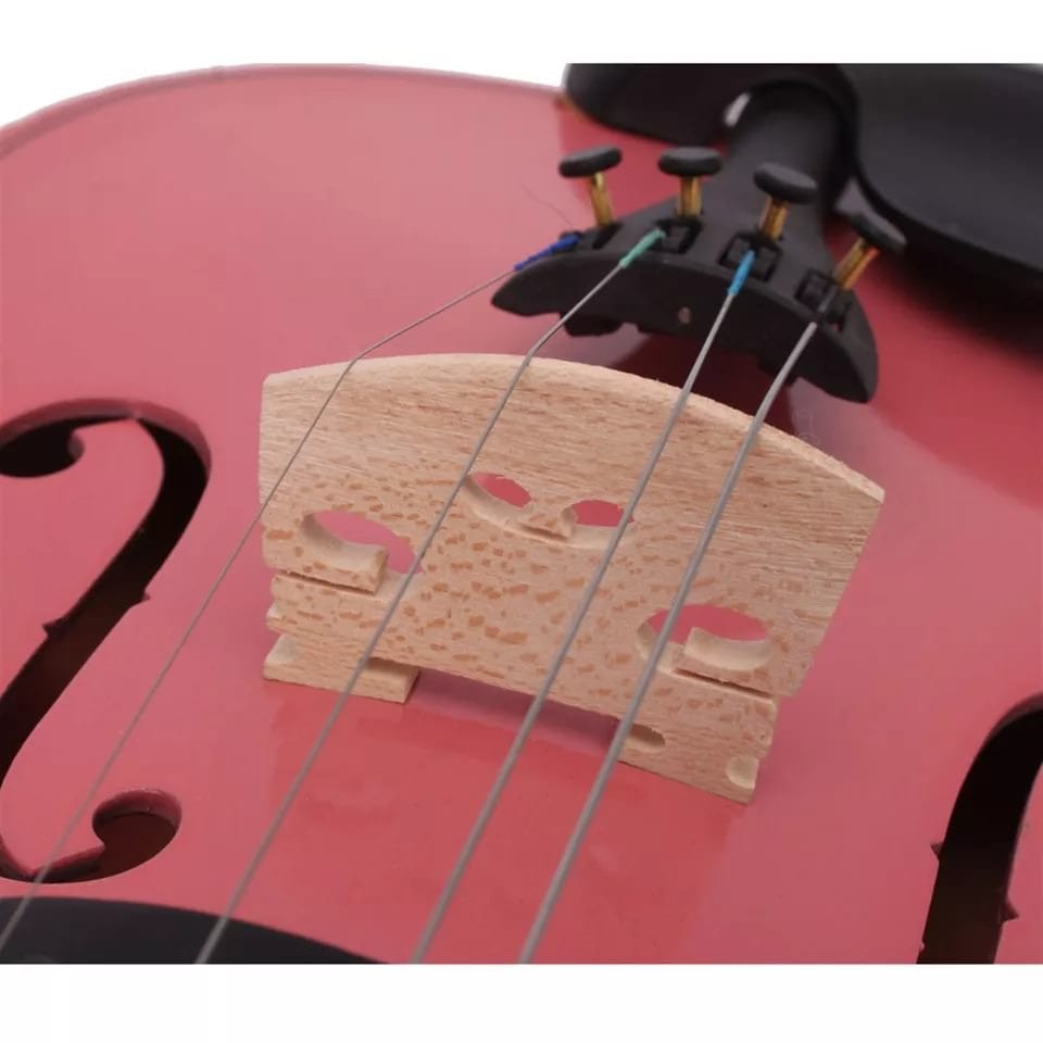 Glarry 4/4 pink Violin with case bow and rosin